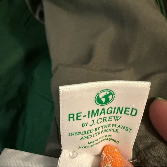 J. Crew Kelsey Green Wide-Leg Pants - Picture 6 of 7